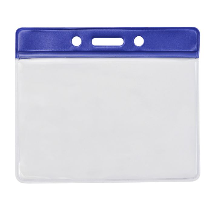 Blue Bar - Horizontal - Clear Vinyl Badge Holder 