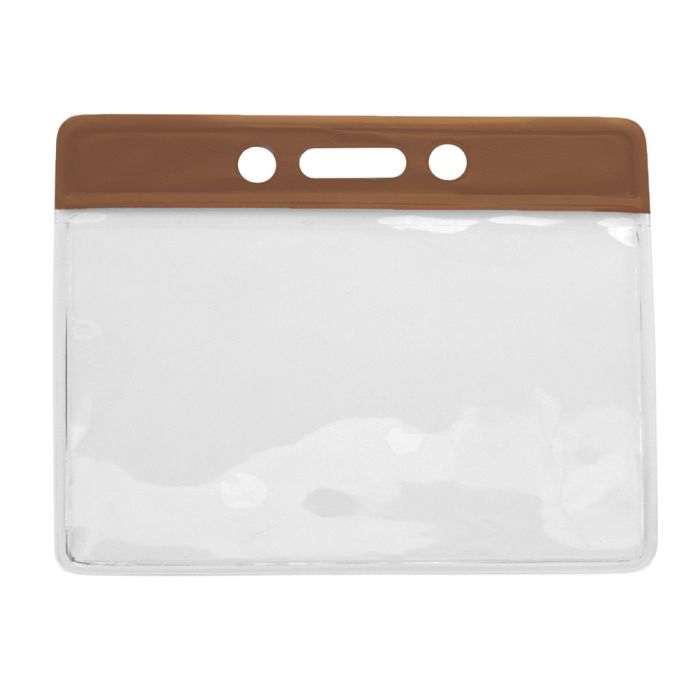 Brown Bar - Horizontal - Clear Vinyl Badge Holder  