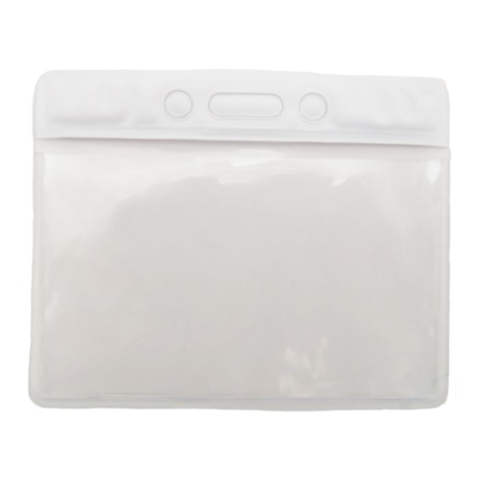White Bar - Horizontal - Clear Vinyl Badge Holder 