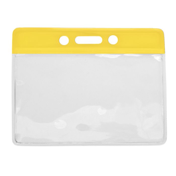 Yellow Bar - Horizontal - Clear Vinyl Badge Holder