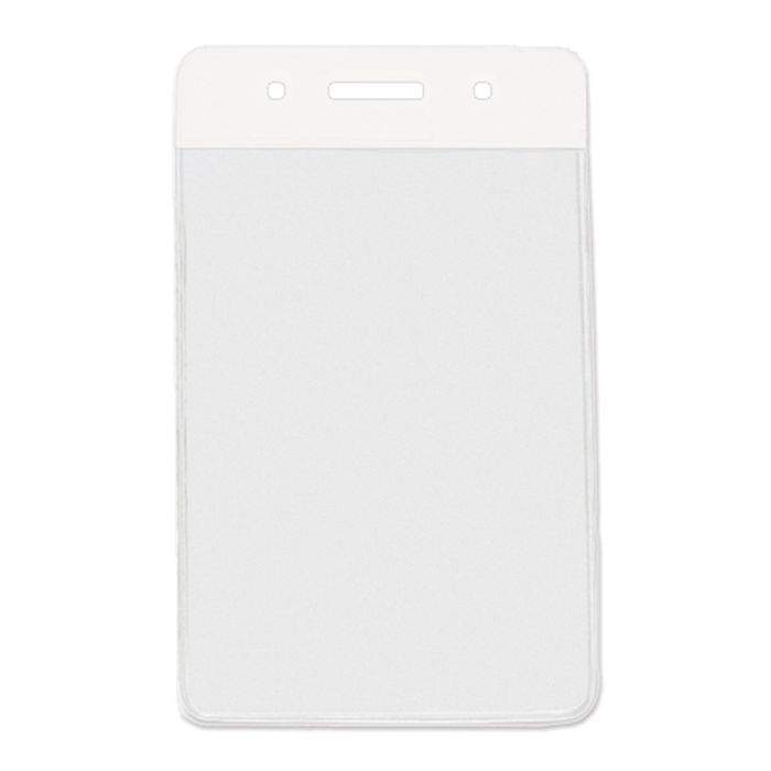White Bar - Vertical - Clear Vinyl Badge Holder 
