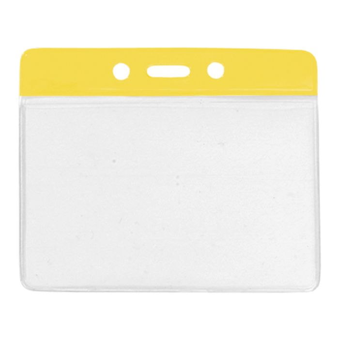 Yellow Bar - Horizontal - Government and Military Badge Holder 