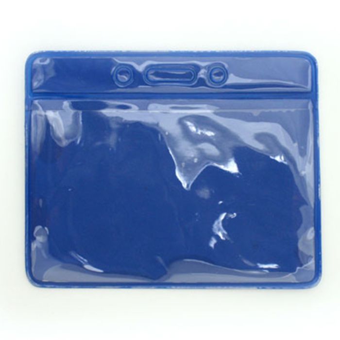 Blue Back - Horizontal - Clear Vinyl Badge Holders 