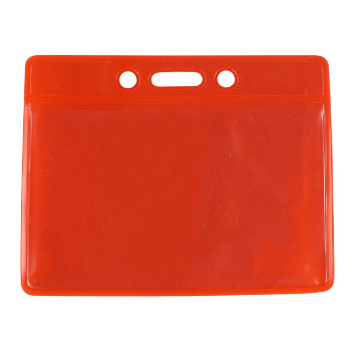 Red Back - Horizontal - Clear Vinyl Badge Holders 