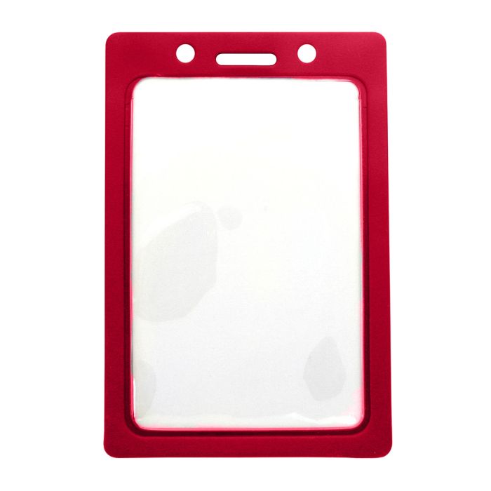 Red Color Frame - Vertical - Vinyl Badge Holder 