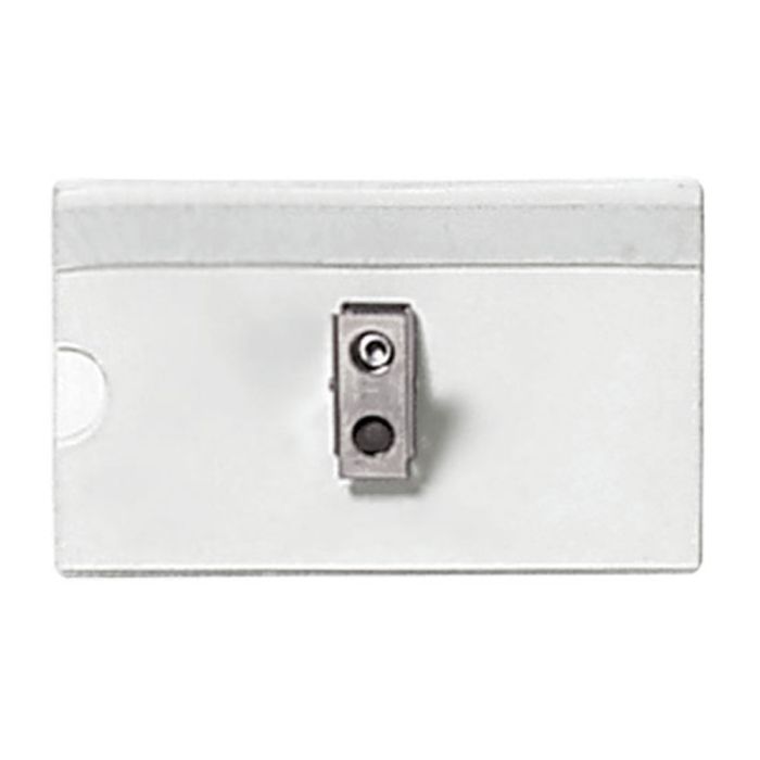Clear Vinyl - Horizontal - Name Tag Holder with 2-Hole Clip 