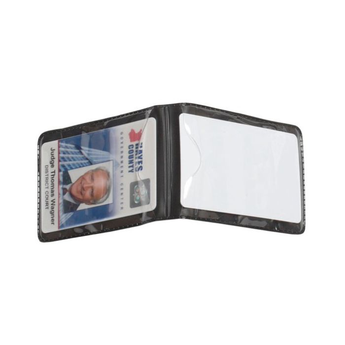 Shielded Vertical Magnetic Double Pocket Badge Holder 