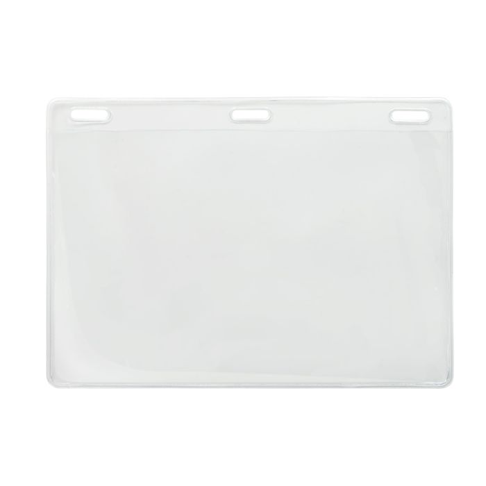 Clear Vinyl - Horizontal - Event Badge Holder w/ Three Slots 