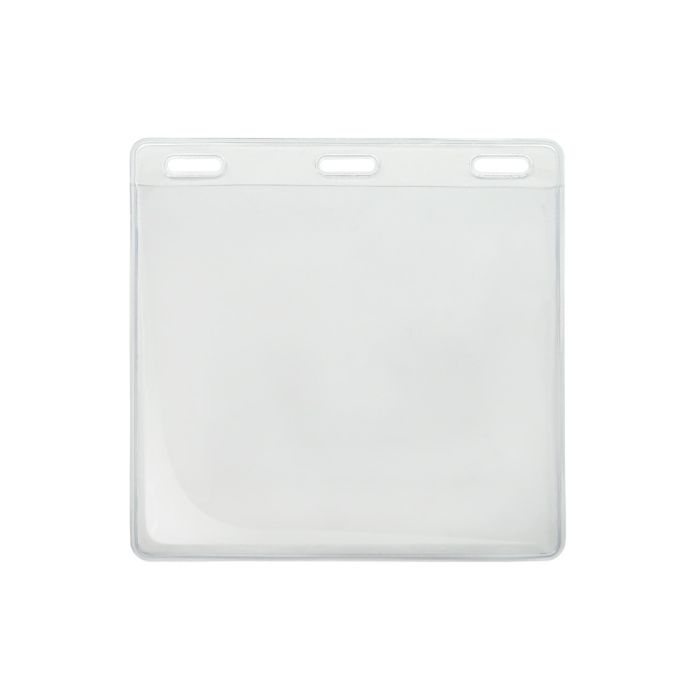Clear Vinyl Horizontal Event Badge Holders, Three Slots