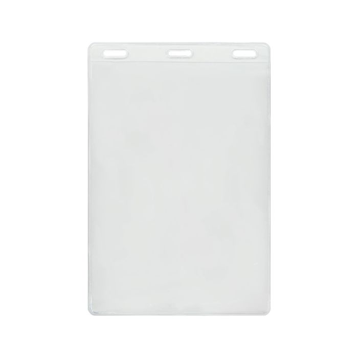 Clear Vinyl - Vertical - Event Badge Holder w/ Three Slots 