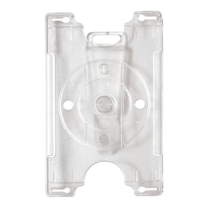 Clear Rigid Convertible Badge Holder w/ Belt Clip