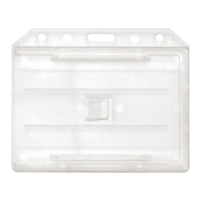 Clear Multi-Card - Horizontal - Rigid Plastic Badge Holder 