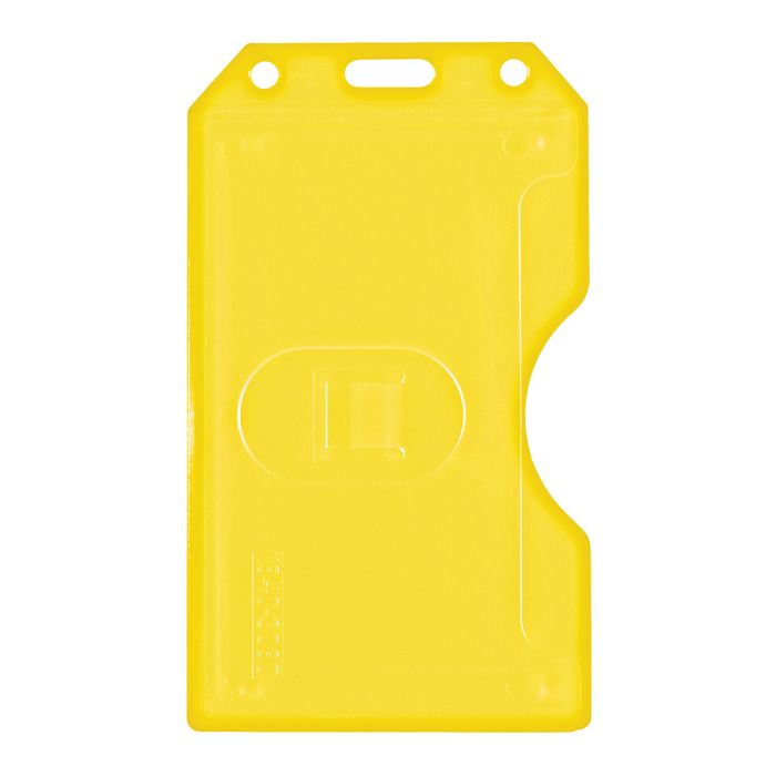 Yellow Multi-Card - Vertical - Rigid Plastic Badge Holder 