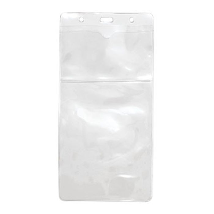 Clear Vinyl - Vertical - 2-Pocket Event Card Holders 