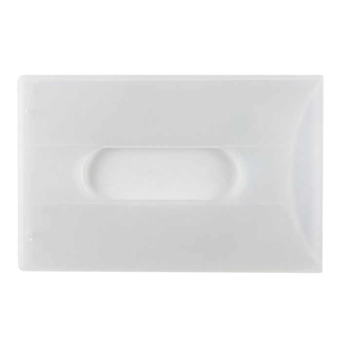Clear Frosted Bank Card Holder w/ Thumb Holes 
