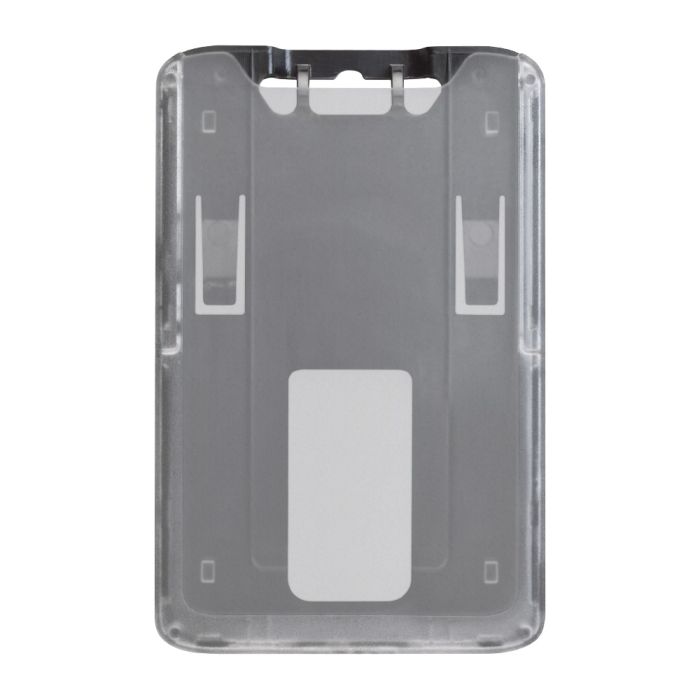 Black Frosted - Vertical - Rigid Plastic Badge Holder 