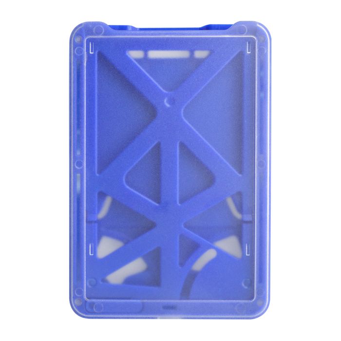 Blue Multi-Card - Vertical - Frosted Rigid Badge Holder 