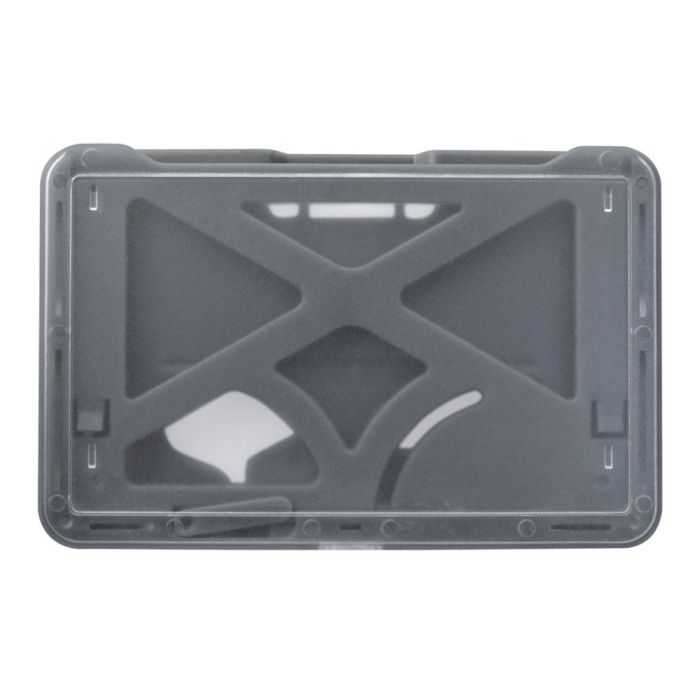 Gray Multi-Card - Horizontal - Frosted Rigid Badge Holder 