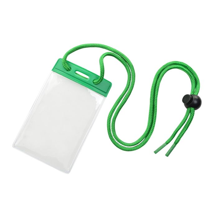 Green Color Bar - Vertical - Badge Holder w/ Neck Cord 