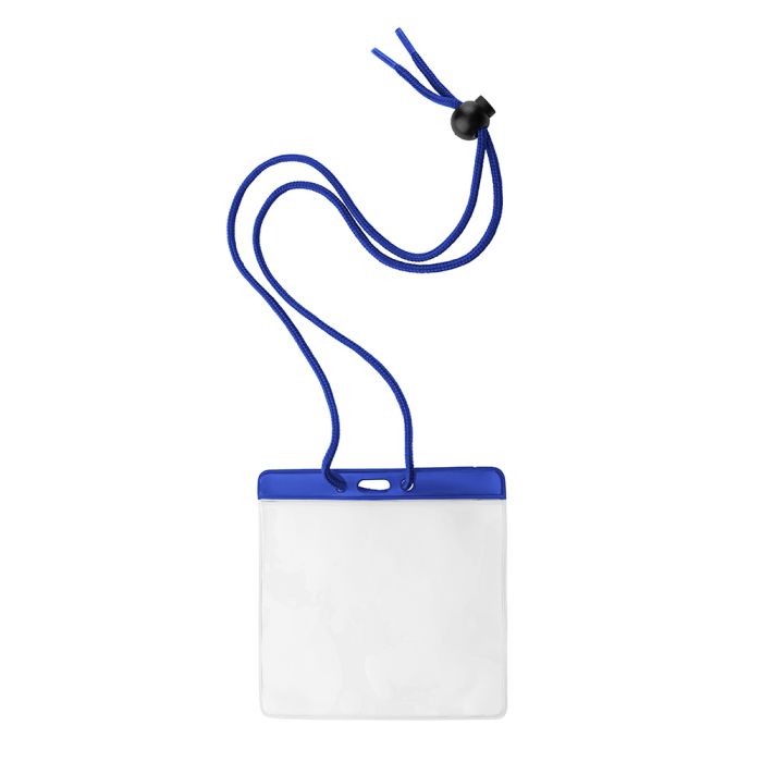Blue Bar - Horizontal - Large Event Badge Holders w/ Neck Cord 