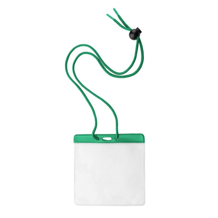 Green Bar - Horizontal - Large Event Badge Holders w/ Neck Cord 