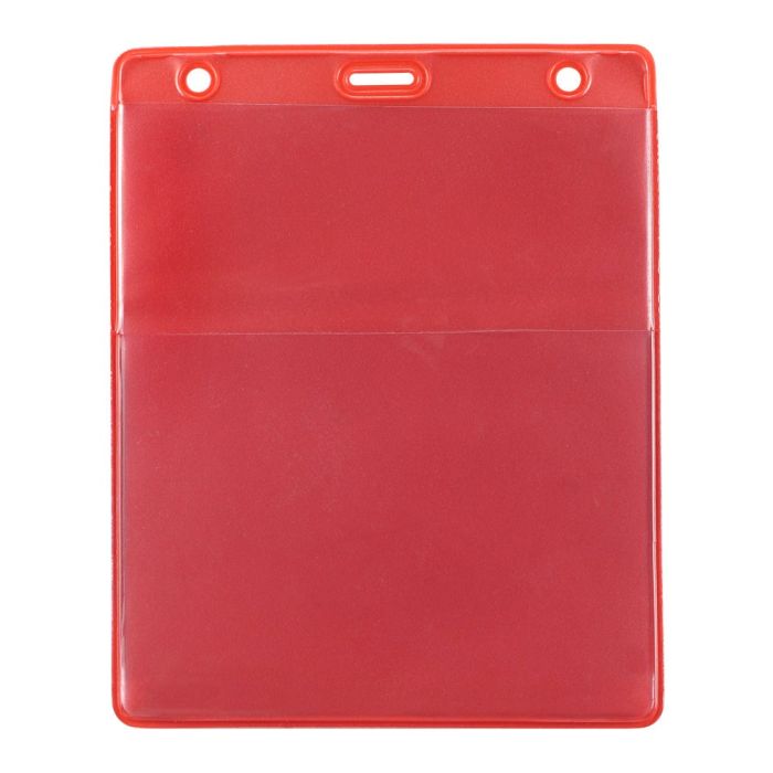 Wallet Style - Vertical - Colored Vinyl Badge Holder 