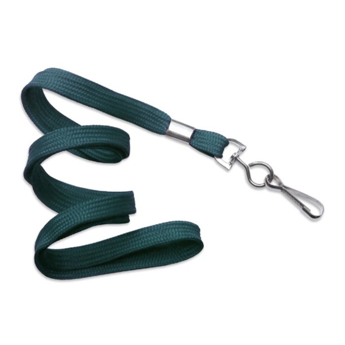 3/8'' Teal Flat Braid Lanyard with Swivel Hook 