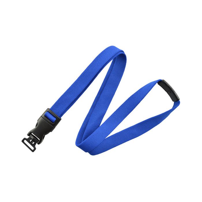 5/8'' Royal Blue OptiWeave Lanyard with Safety Breakaway & Combo Loop  