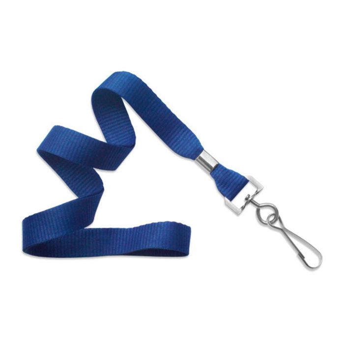 5/8'' Royal Blue MicroWeave Non-Breakaway Lanyard w/ Swivel Hook 