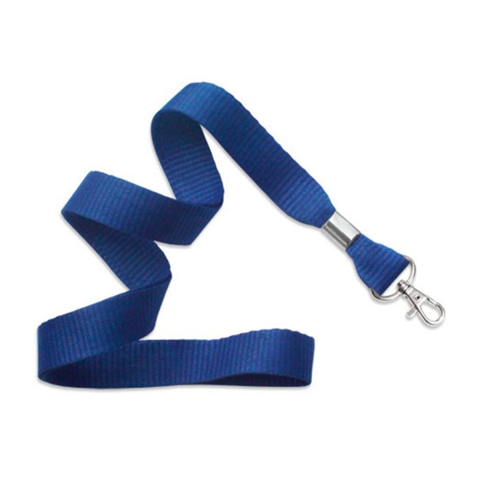 5/8'' Royal Blue MicroWeave Non-Breakaway Lanyard w/ Trigger Snap Swivel Hook  