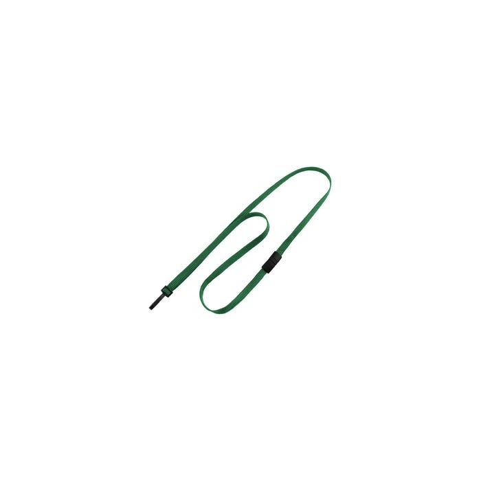 3/8 Green Breakaway Lanyard with Narrow Plastic Hook 