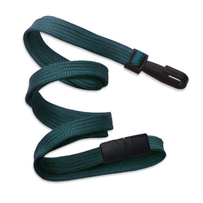 3/8 Teal Breakaway Lanyard with Narrow Plastic Hook  