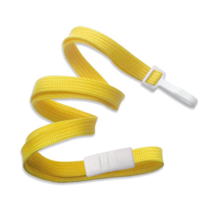 3/8 Yellow Breakaway Lanyard with Narrow Plastic Hook 