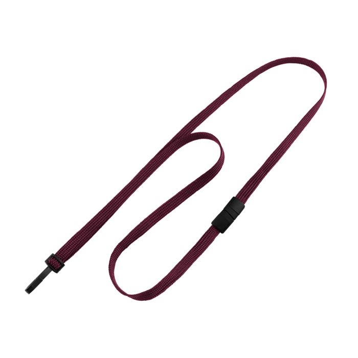 3/8 Maroon Breakaway Lanyard with Narrow Plastic Hook 