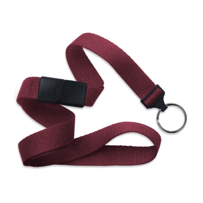 5/8'' Maroon MicroWeave Lanyard w/ Safety Breakaway  