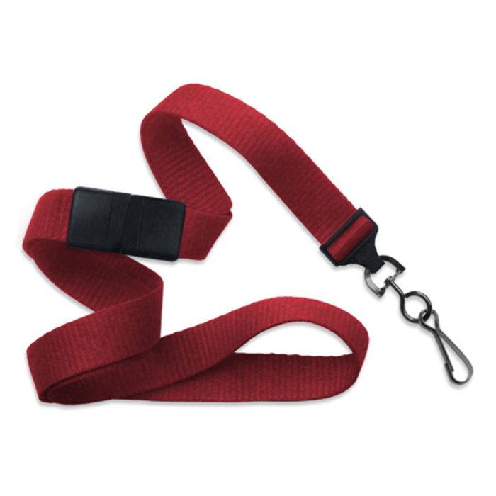 5/8'' Red MicroWeave Lanyard w/ Safety Breakaway  