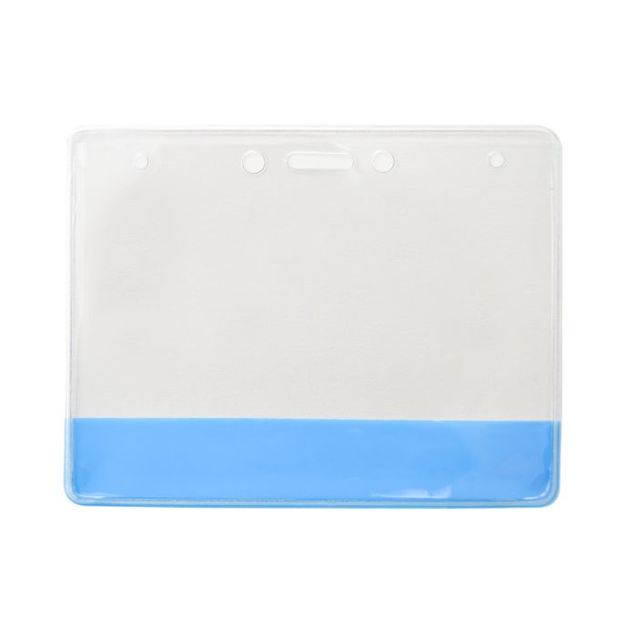 Transparent Blue Bar - Horizontal - Large Event Badge Holders 