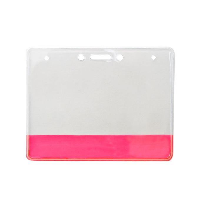 Transparent Red Bar - Horizontal - Large Event Badge Holders 