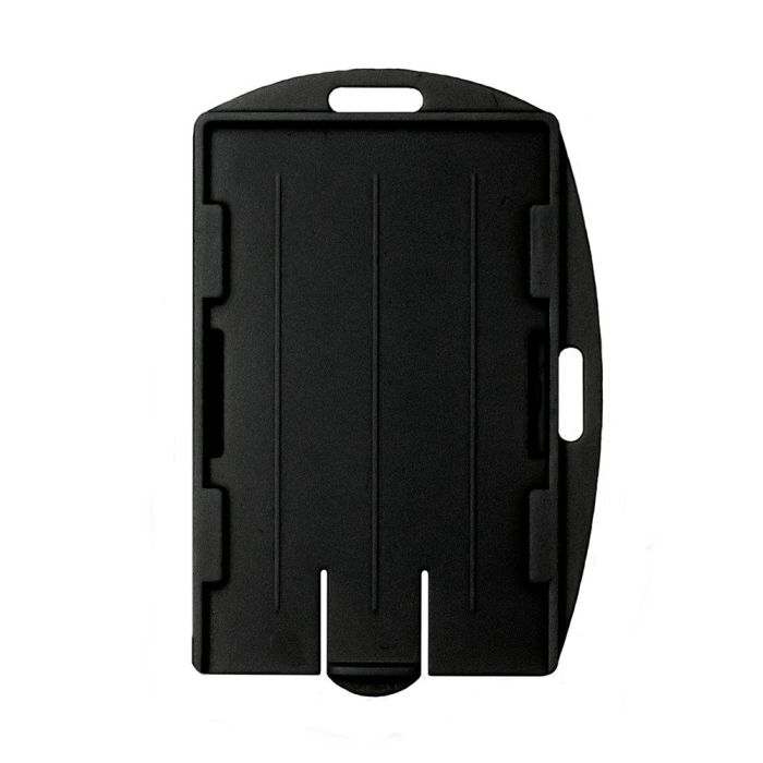 Black Rigid NextLife Compostable Badge Holder -  2 Card Holder - Vertical or Horizontal 