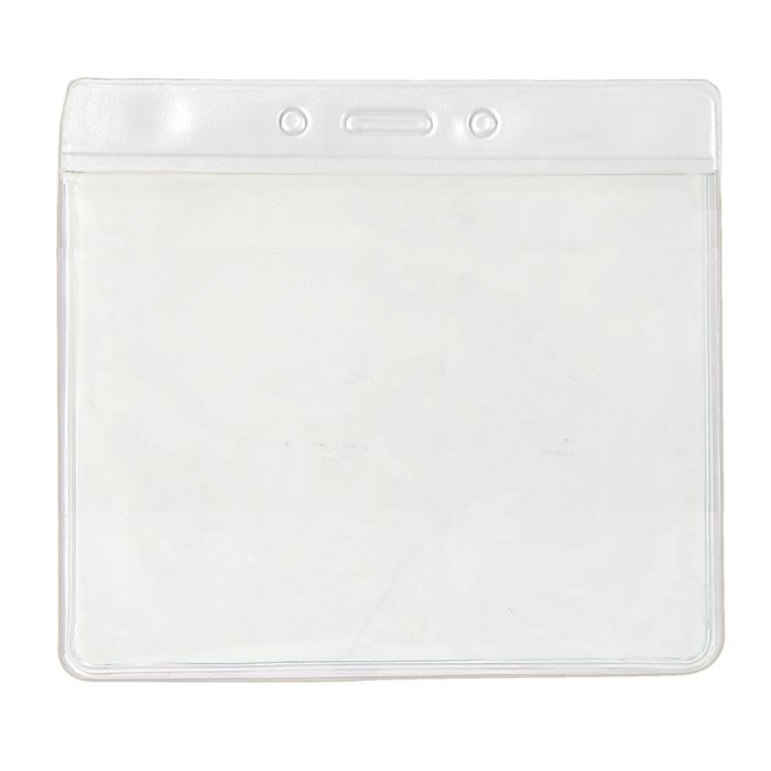 Horizontal Clear Bar Clear Vinyl Badge Holders