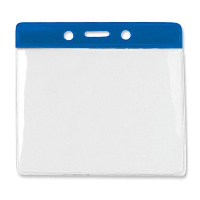 Royal Blue Bar - Horizontal - Clear Vinyl Badge Holder 