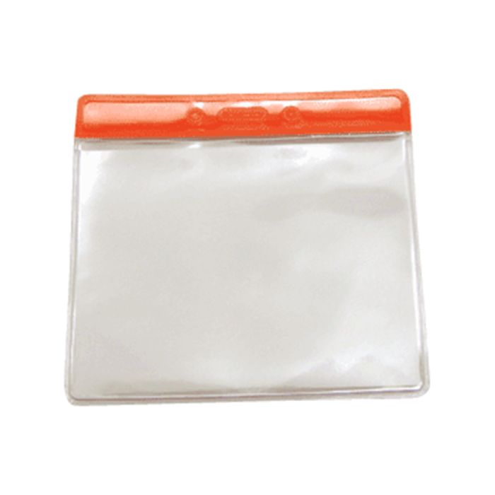 Red Bar - Horizontal - Clear Vinyl Badge Holder 