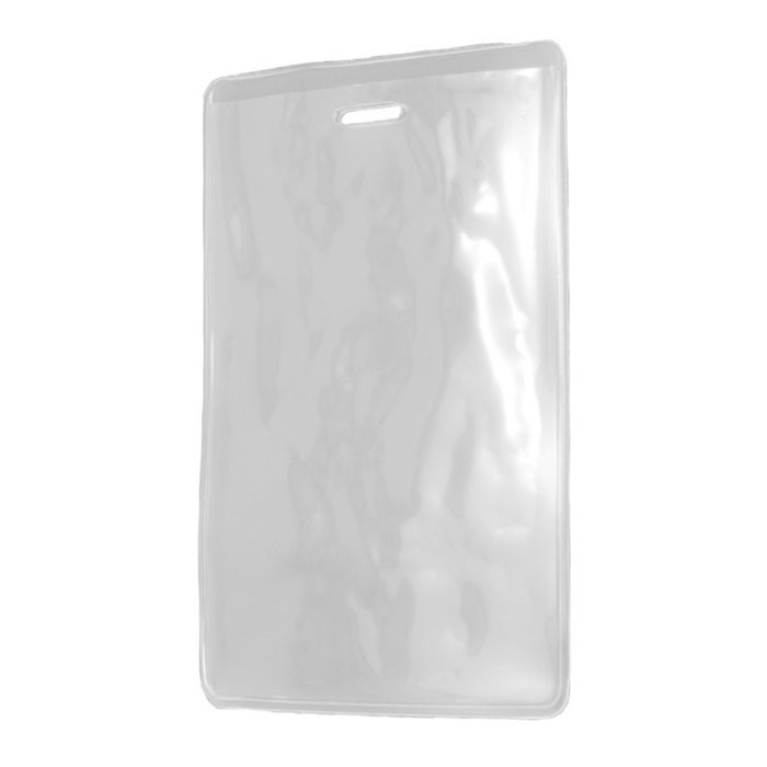 S-Series Anti-Print Transfer - Vertical - Clear Vinyl Proximity Card Holders 