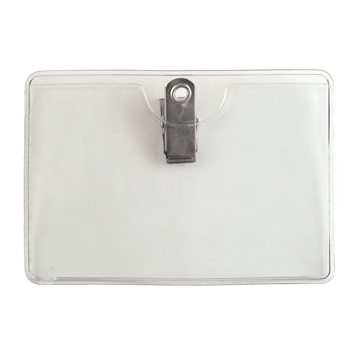 Premium Horizontal Clear Vinyl Name Tag Holders 