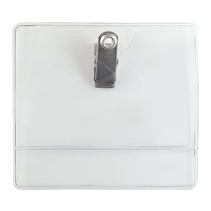 Horizontal Clear Vinyl Name Tag Holders 