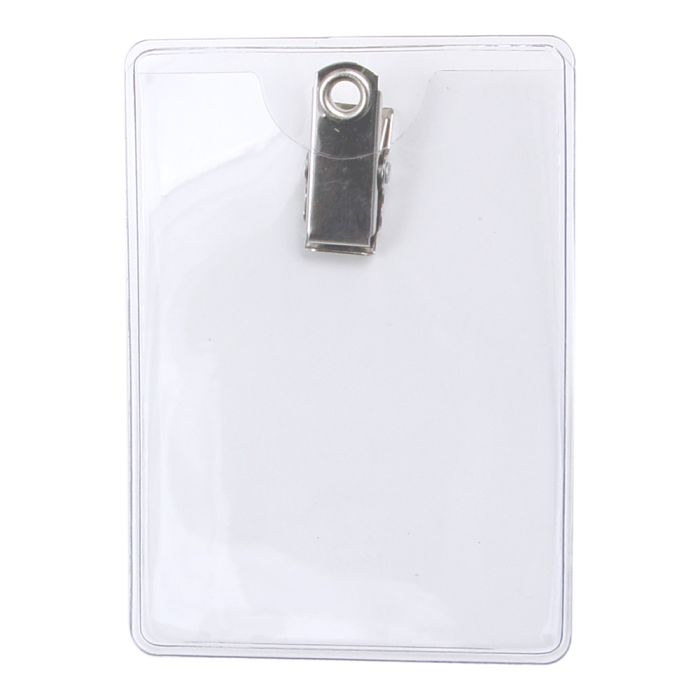 Premium Vertical Clear Vinyl Name Tag Holders 