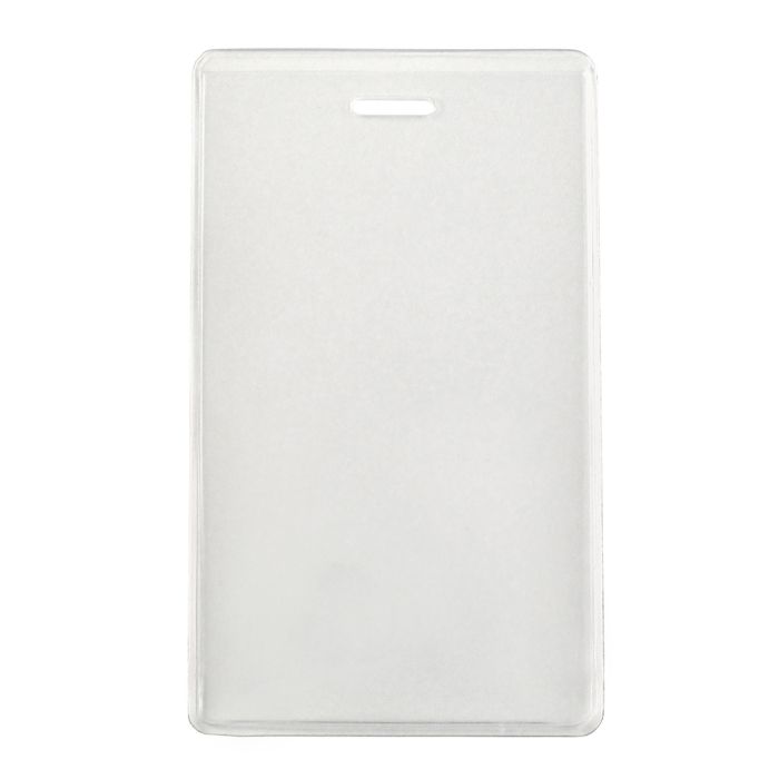 S-Series Anti-Print Transfer - Vertical - Clear Vinyl Proximity Card Holder 