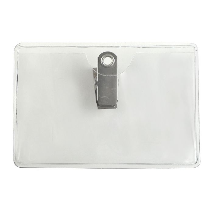Professional Clear Vinyl Name Tag Holders - Horizontal 