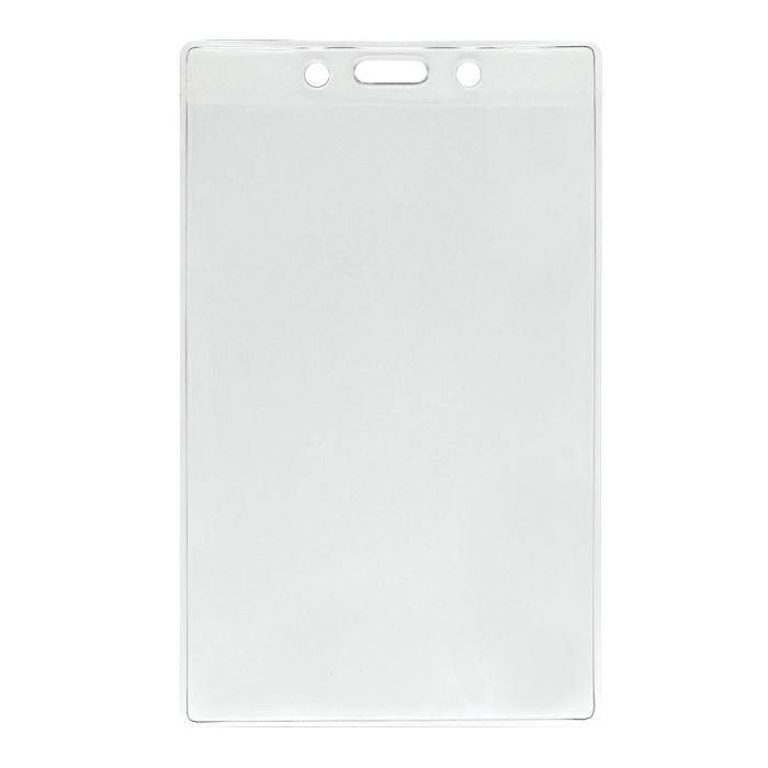 Premium Clear Credential Holder - Vertical - Slot and Chain Holes