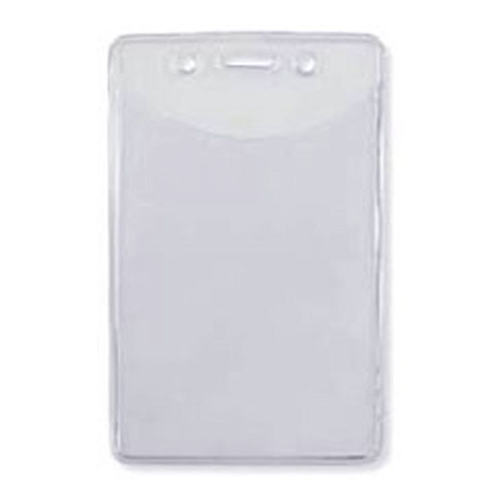 Vertical Premium Clear Credential Holder - Slot & Chain Holes